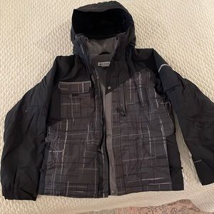 Boys Columbia waterproof raincoat or ski jacket with removable hood. 14/16